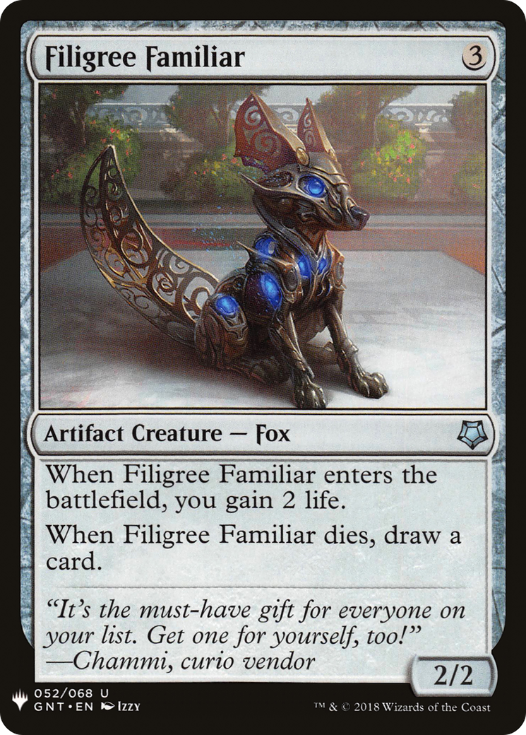Filigree Familiar (LIST-GNT-52) [Mystery Booster] The List MTG Single Wizards of the Coast