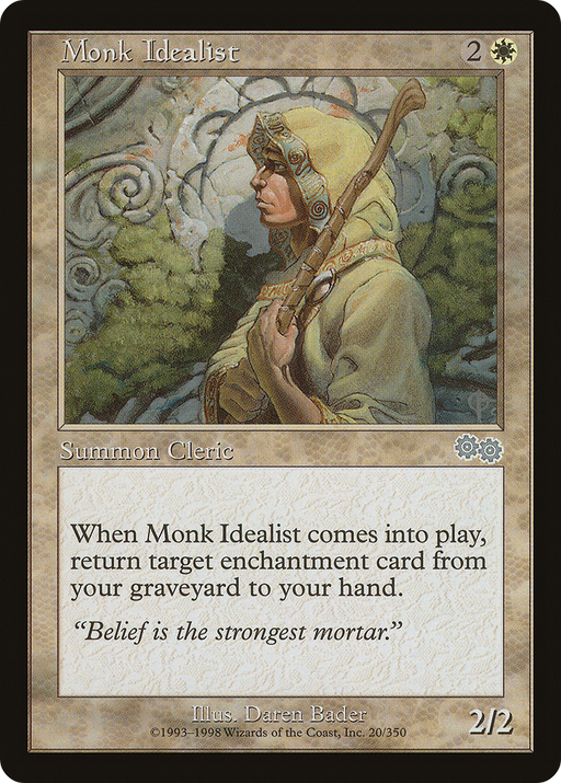 Monk Idealist (USG-020) [Urza's Saga] MTG Single Wizards of the Coast