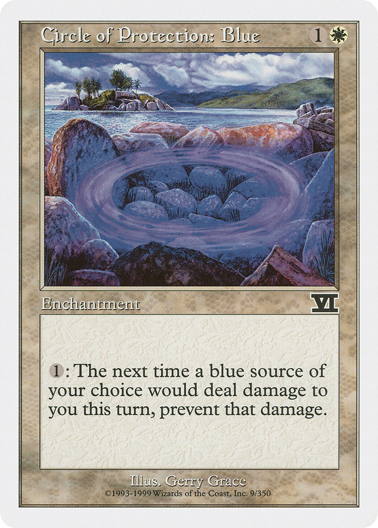 Circle of Protection: Blue (6ED-009) [Classic Sixth Edition] MTG Single Wizards of the Coast