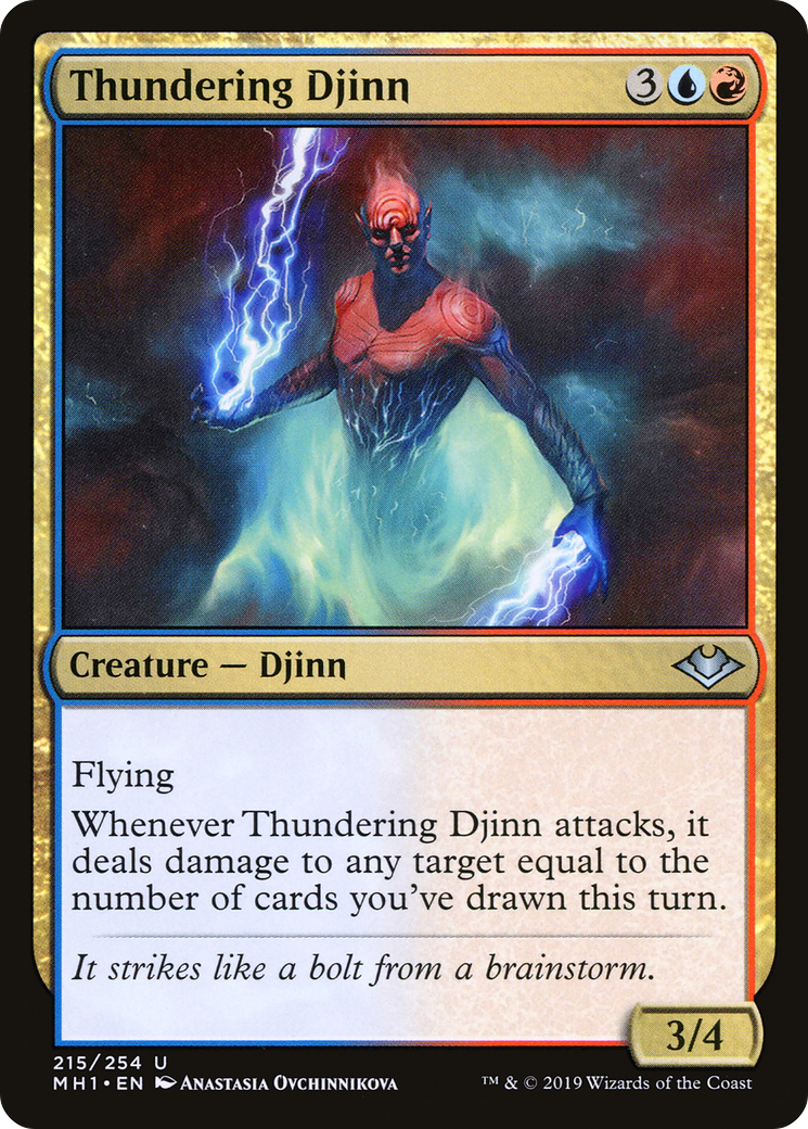 Thundering Djinn (MH1-215) [Modern Horizons] Foil MTG Single Modern Horizons