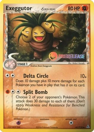 Exeggutor (Delta Species) - 41/110 (Prerelease) () [Promos: Nintendo Promos] Pokemon Single Pokémon
