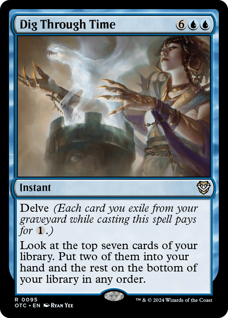 Dig Through Time (OTC-095) [Outlaws of Thunder Junction Commander] MTG Single Wizards of the Coast