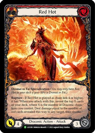 Red Hot [LGS108] (Promo)  Rainbow Foil Flesh And Blood Single Flesh And Blood   