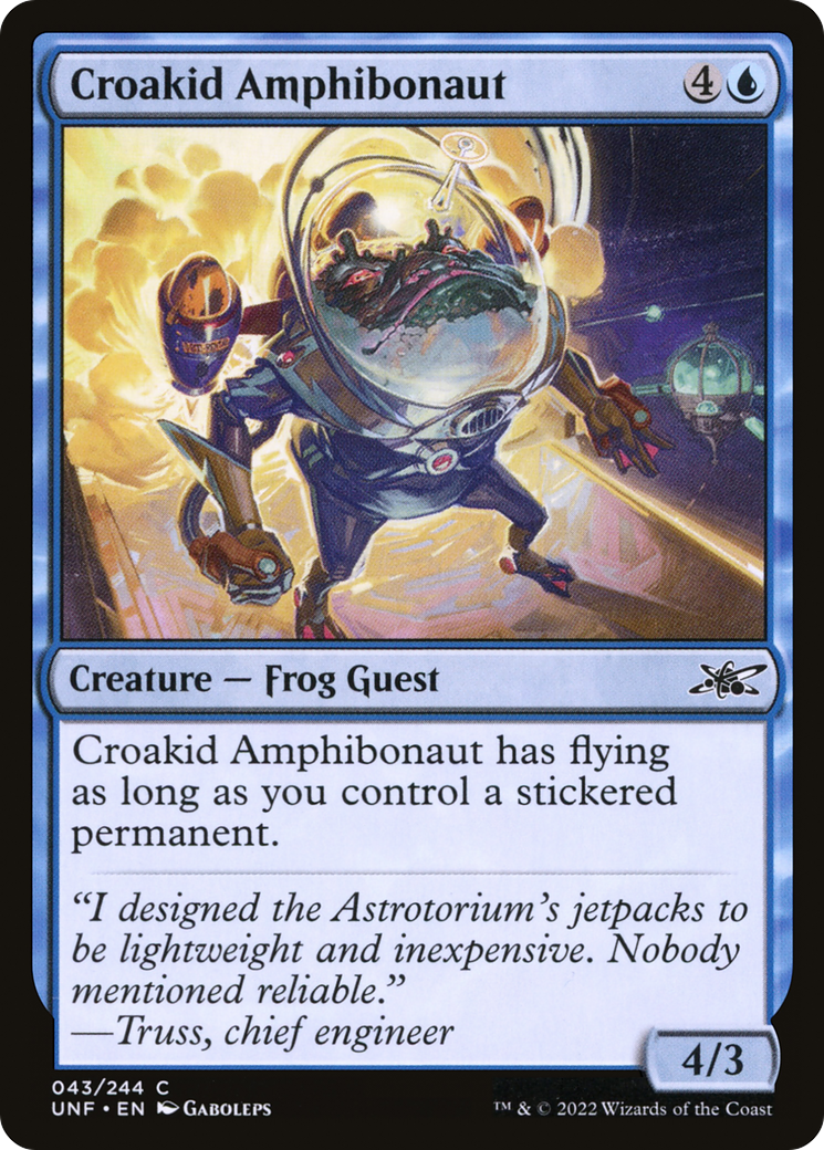 Croakid Amphibonaut (UNF-043) [Unfinity] Foil MTG Single Wizards of the Coast
