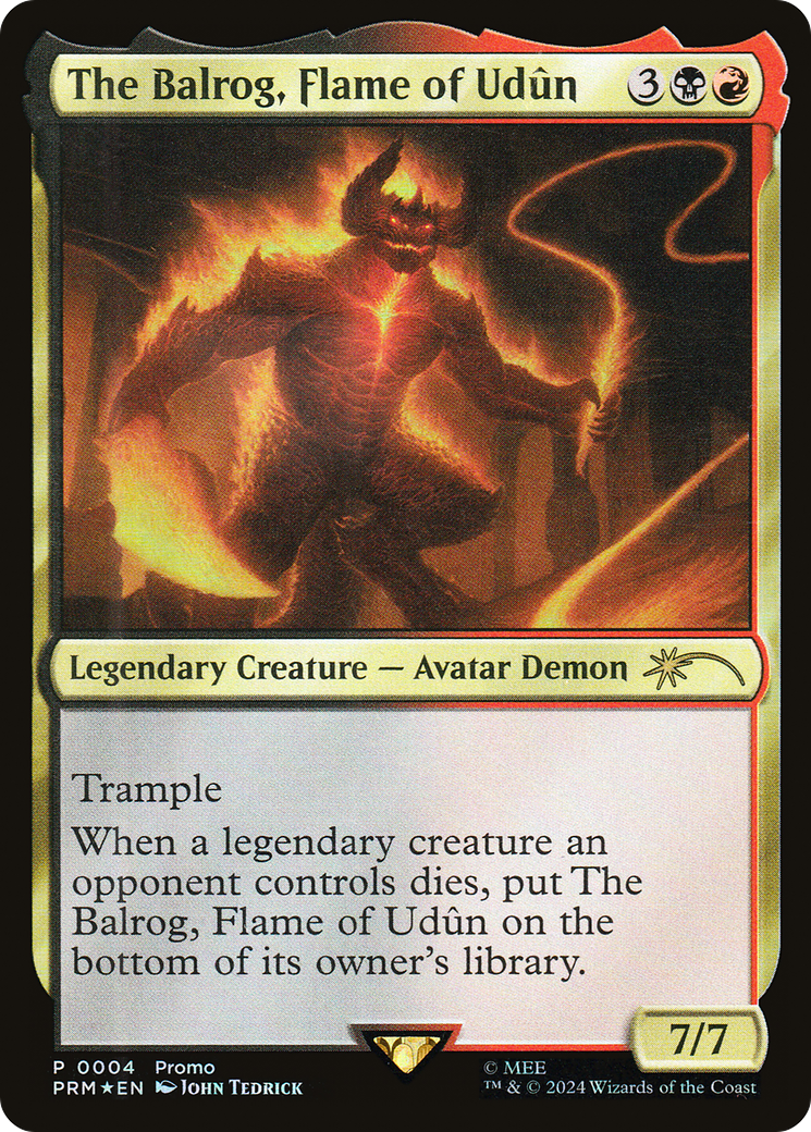 The Balrog, Flame of Udun (UMP-004) [Tales of Middle-earth Deluxe Commander Kit] Foil MTG Single Wizards of the Coast