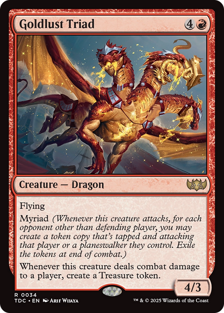 Goldlust Triad (TDC-034) [Commander: Tarkir: Dragonstorm] MTG Single Wizards of the Coast