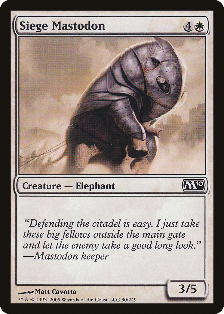Siege Mastodon (M10-030) [Magic 2010] Foil MTG Single Wizards of the Coast