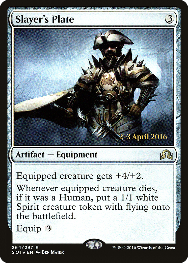 Slayer's Plate (PRE-264) [Shadows over Innistrad Promos] Foil MTG Single Wizards of the Coast