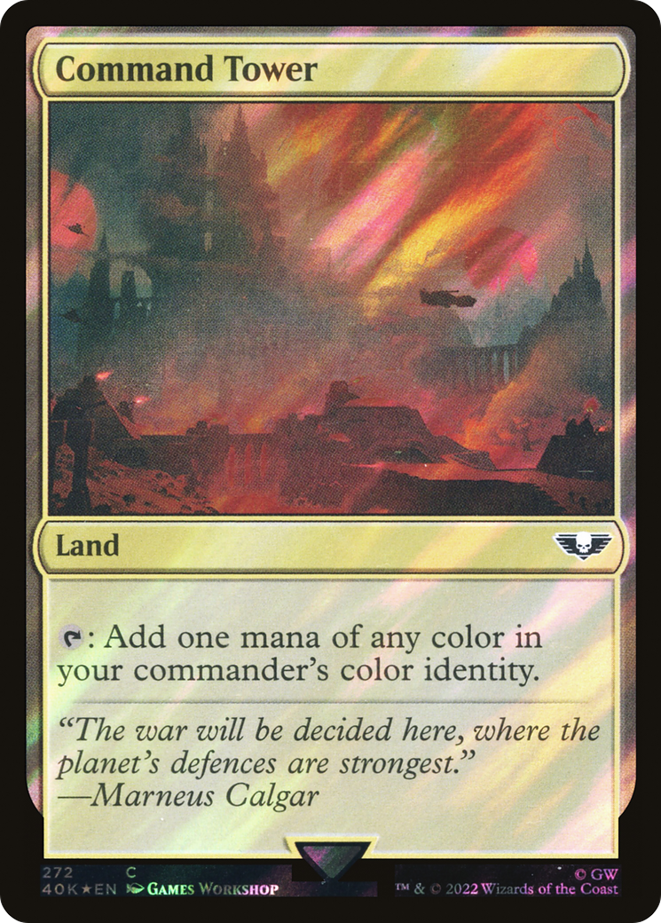 Command Tower (40K-272★) [Warhammer 40,000 Commander] Foil MTG Single Wizards of the Coast