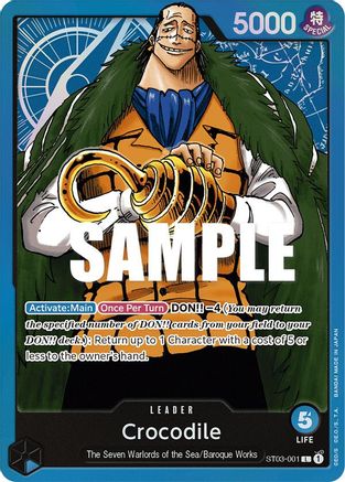 Crocodile (001) (ST03-001) [Starter Deck 3: The Seven Warlords of The Sea] Foil One Piece Single Bandai
