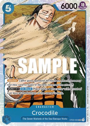 Crocodile (003) (ST03-003) [Starter Deck 3: The Seven Warlords of The Sea] Foil One Piece Single Bandai