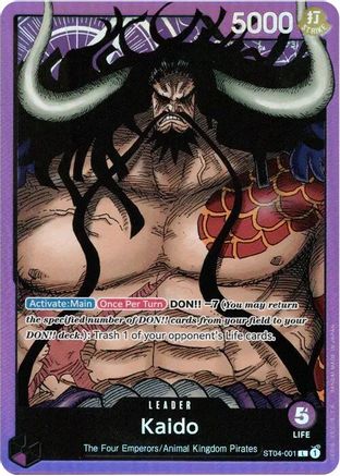 Kaido (001) (ST04-001) [Starter Deck 4: Animal Kingdom Pirates] Foil One Piece Single Bandai