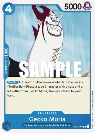 Gecko Moria (ST03-004) [Starter Deck 3: The Seven Warlords of The Sea] One Piece Single Bandai