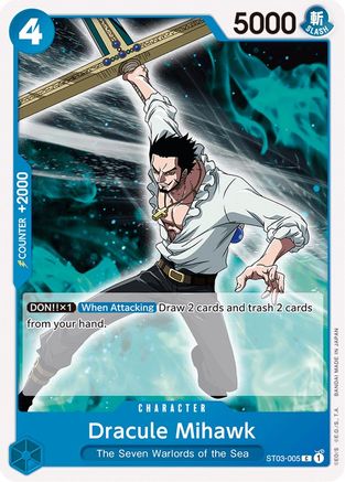 Dracule Mihawk (ST03-005) [Starter Deck 3: The Seven Warlords of The Sea] One Piece Single Bandai
