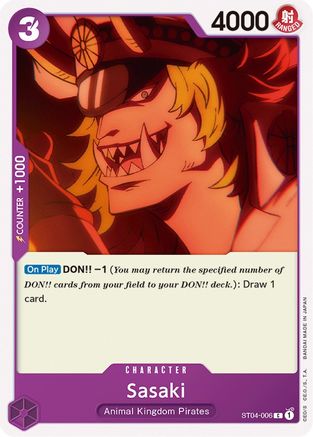 Sasaki (ST04-006) [Starter Deck 4: Animal Kingdom Pirates] One Piece Single Bandai