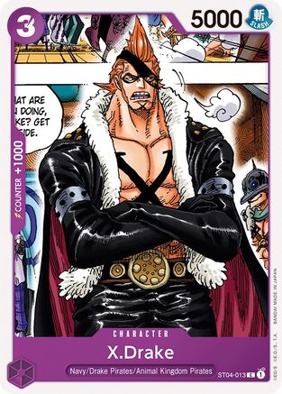 X.Drake (ST04-013) [Starter Deck 4: Animal Kingdom Pirates] One Piece Single Bandai