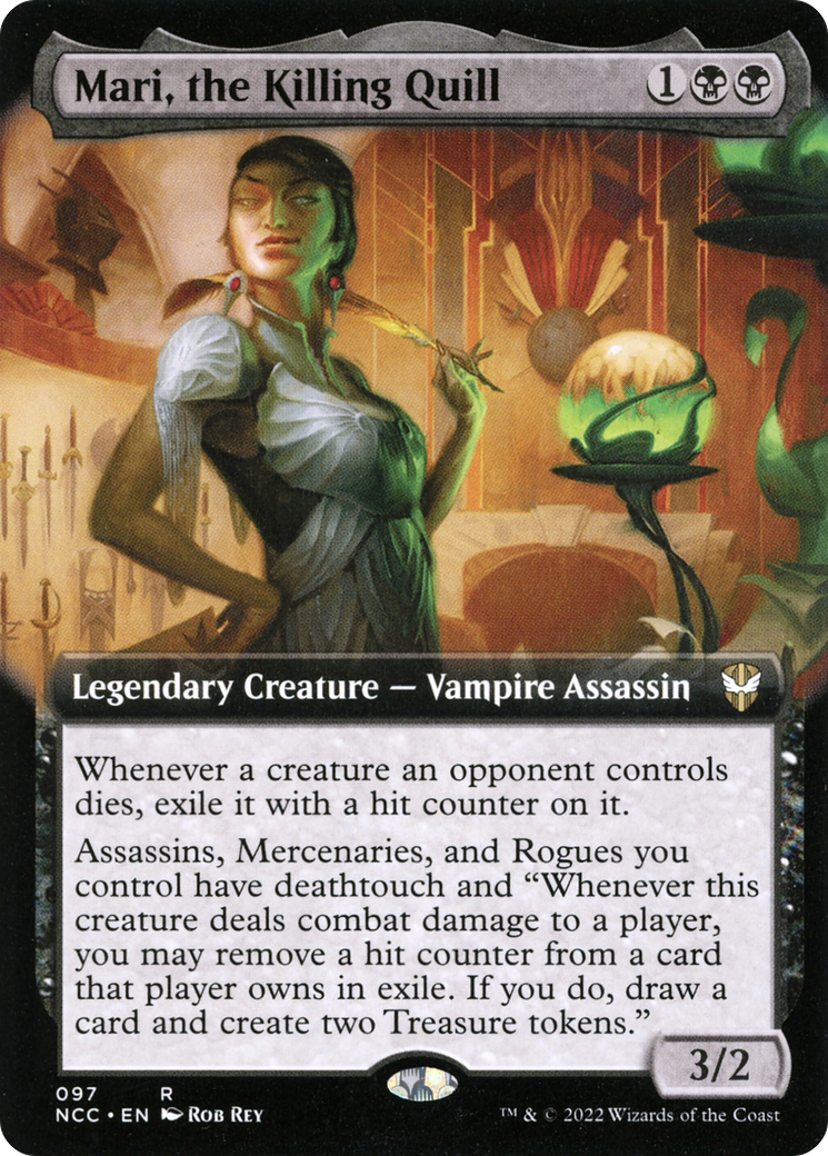 Mari, the Killing Quill (NCC-097) [New Capenna Commander] (Extended Art) Foil MTG Single Wizards of the Coast