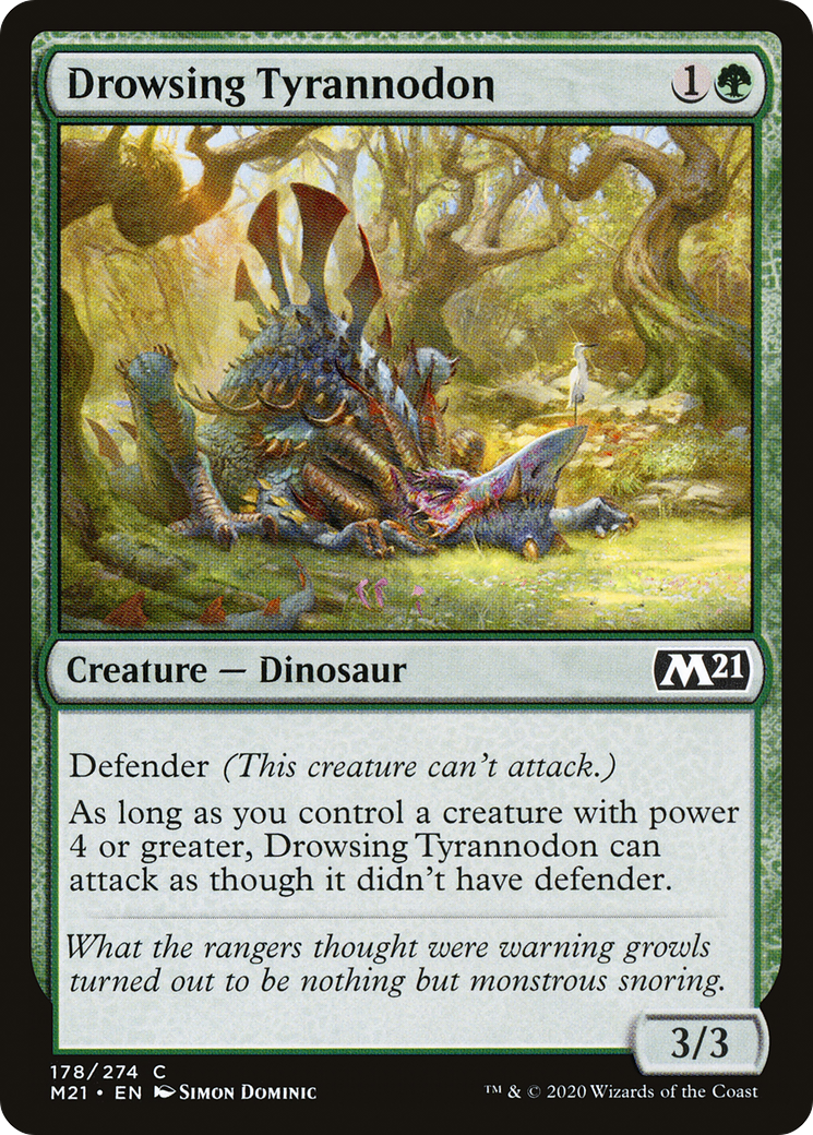 Drowsing Tyrannodon (M21-178) [Core Set 2021] MTG Single Wizards of the Coast
