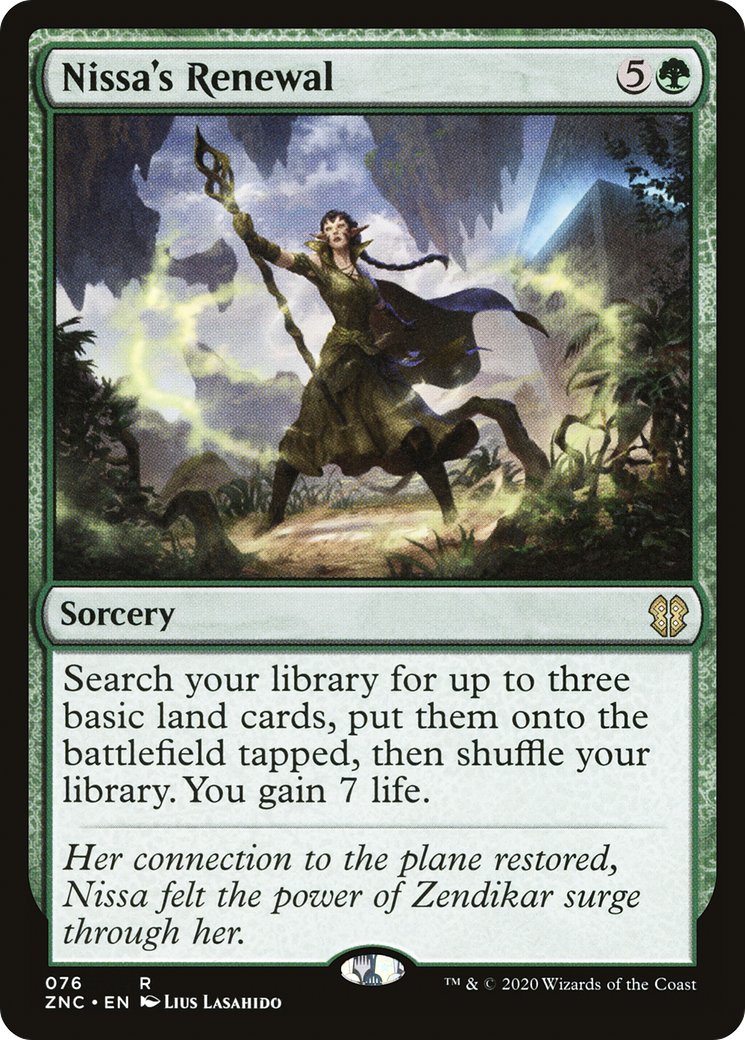 Nissa's Renewal (ZNC-076) [Zendikar Rising Commander] MTG Single Wizards of the Coast