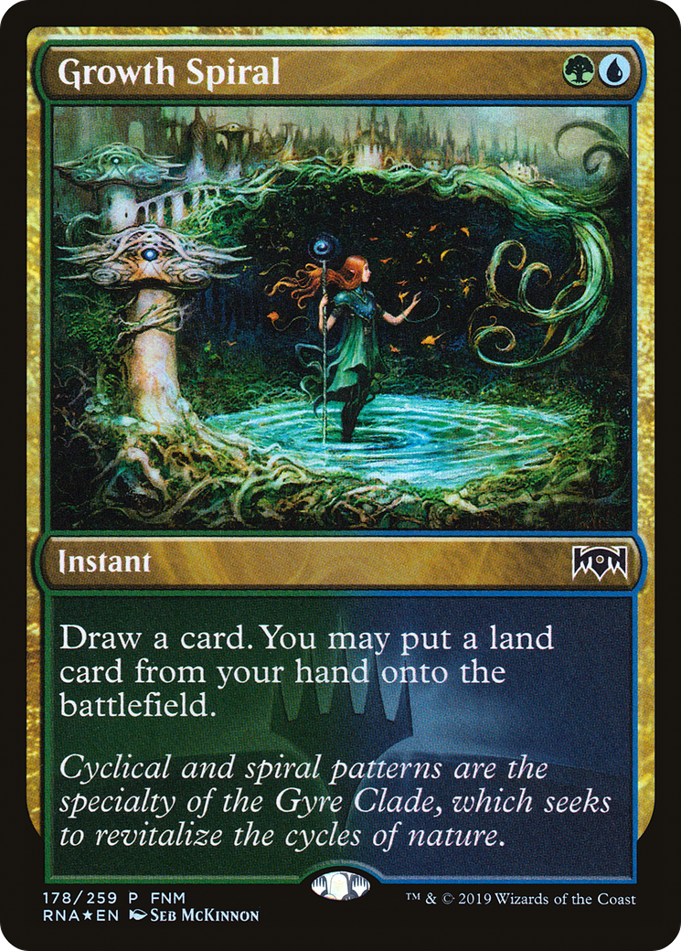 Growth Spiral (FNM-178) [Ravnica Allegiance Promos] Foil MTG Single Wizards of the Coast