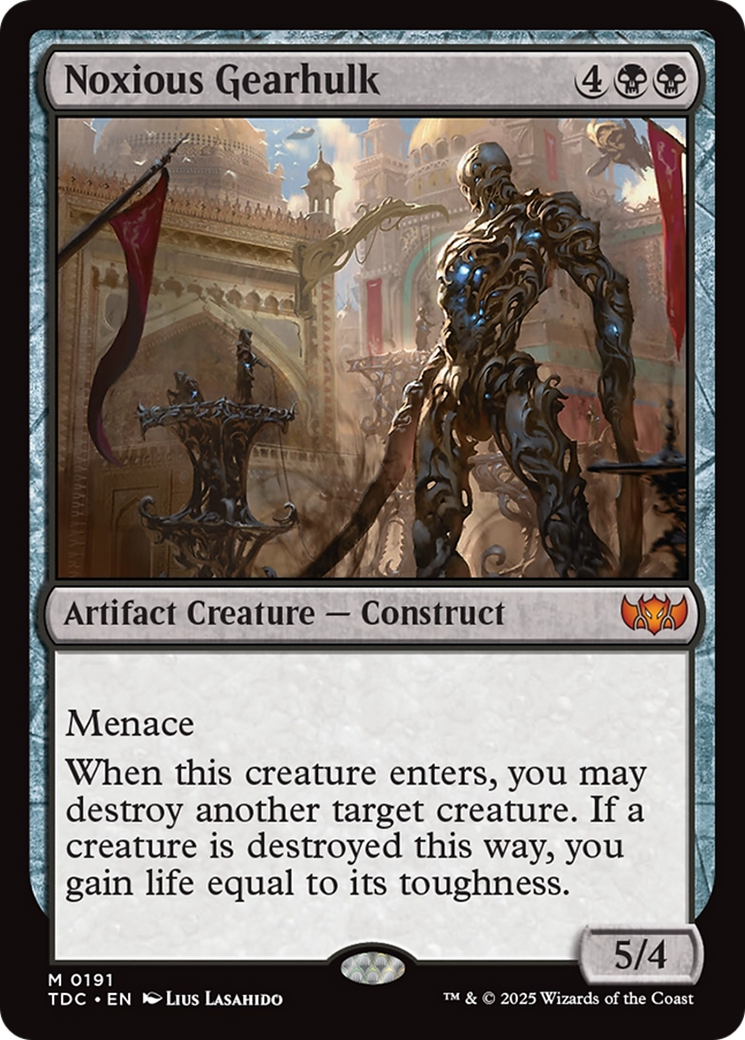Noxious Gearhulk (TDC-191) [Commander: Tarkir: Dragonstorm] MTG Single Wizards of the Coast