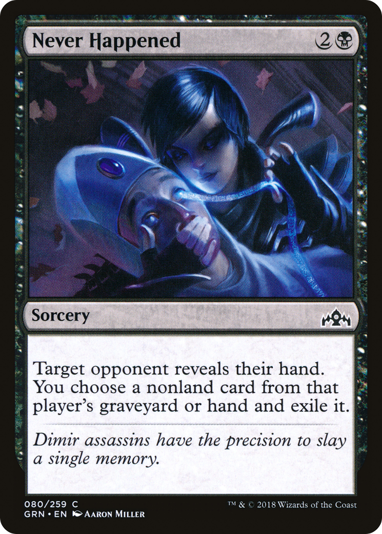 Never Happened (GRN-080) [Guilds of Ravnica] MTG Single Wizards of the Coast