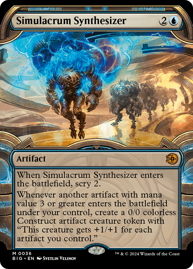 Simulacrum Synthesizer (BIG-036) [The Big Score] (Showcase) Foil MTG Single Wizards of the Coast