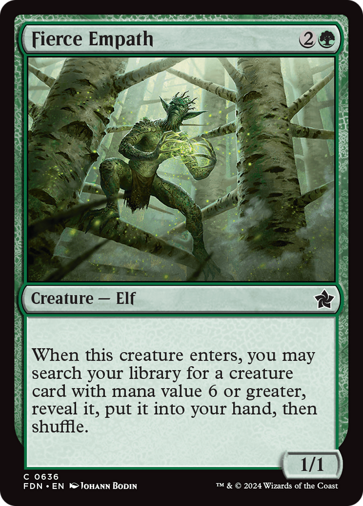 Fierce Empath (FDN-636) [Foundations] MTG Single Wizards of the Coast