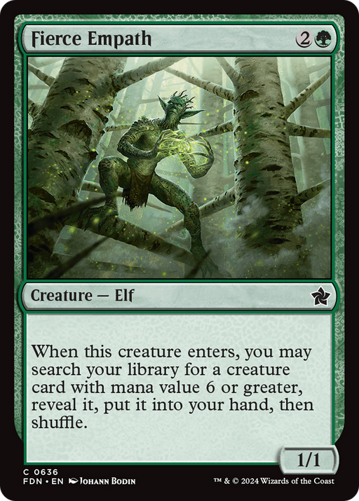 Fierce Empath (FDN-636) [Foundations] MTG Single Wizards of the Coast