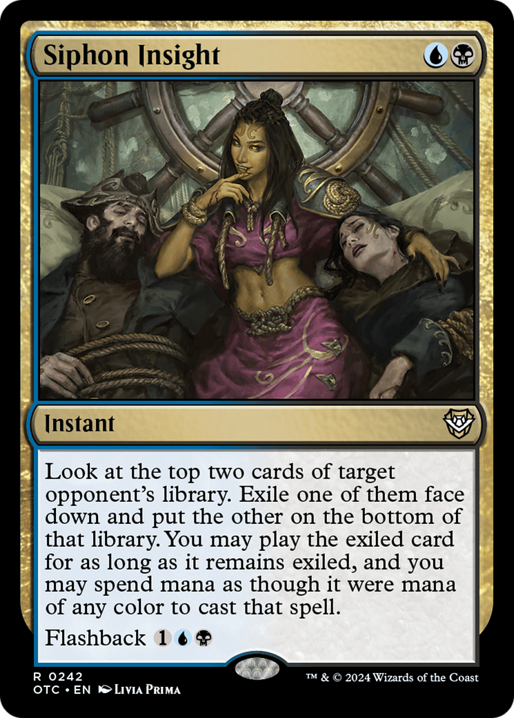 Siphon Insight (OTC-242) [Outlaws of Thunder Junction Commander] MTG Single Wizards of the Coast