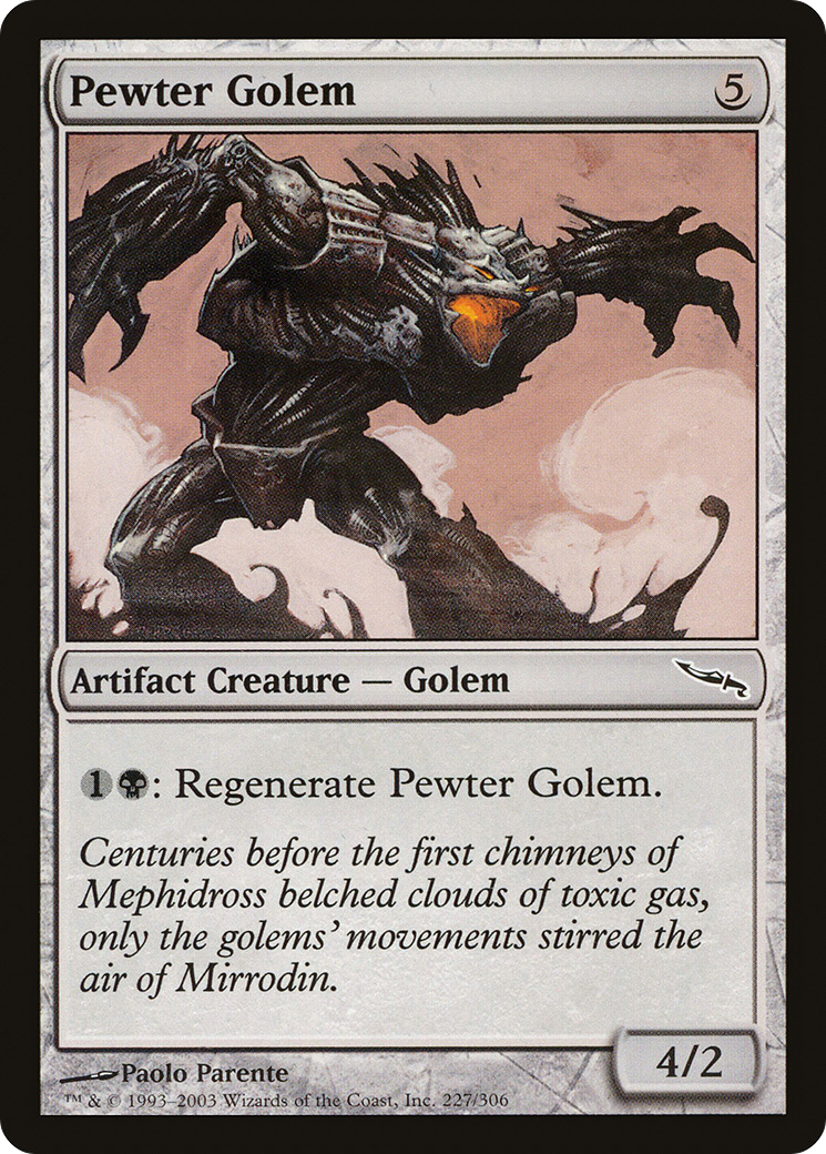 Pewter Golem (MRD-227) [Mirrodin] Foil MTG Single Wizards of the Coast