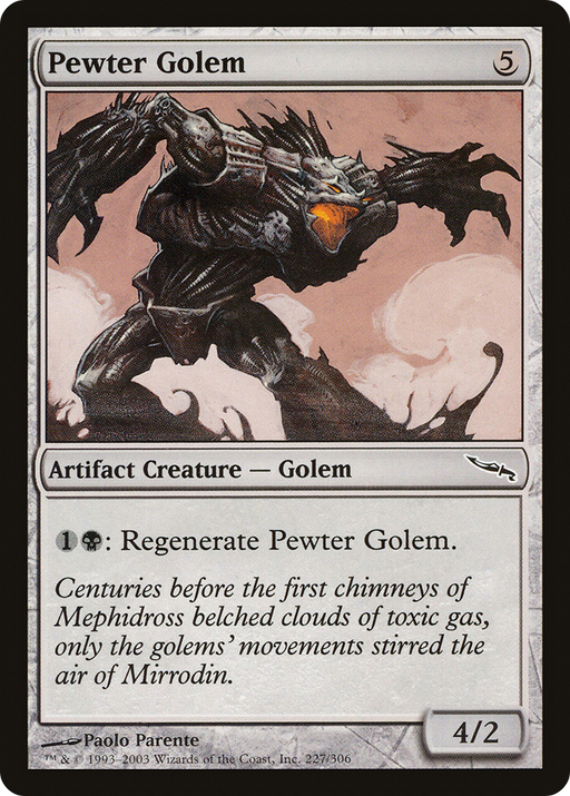 Pewter Golem (MRD-227) [Mirrodin] MTG Single Wizards of the Coast