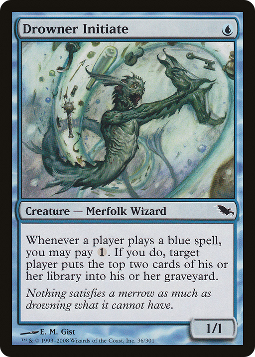 Drowner Initiate (SHM-036) [Shadowmoor] MTG Single Wizards of the Coast