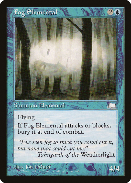 Fog Elemental (WTH-040) [Weatherlight] MTG Single Wizards of the Coast