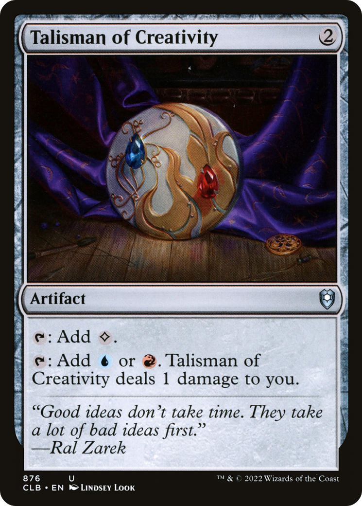 Talisman of Creativity (CLB-876) [Commander Legends: Battle for Baldur's Gate] MTG Single Wizards of the Coast