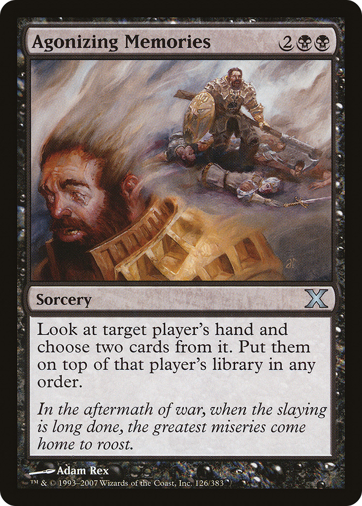 Agonizing Memories (10E-126) [Tenth Edition] Foil MTG Single Wizards of the Coast