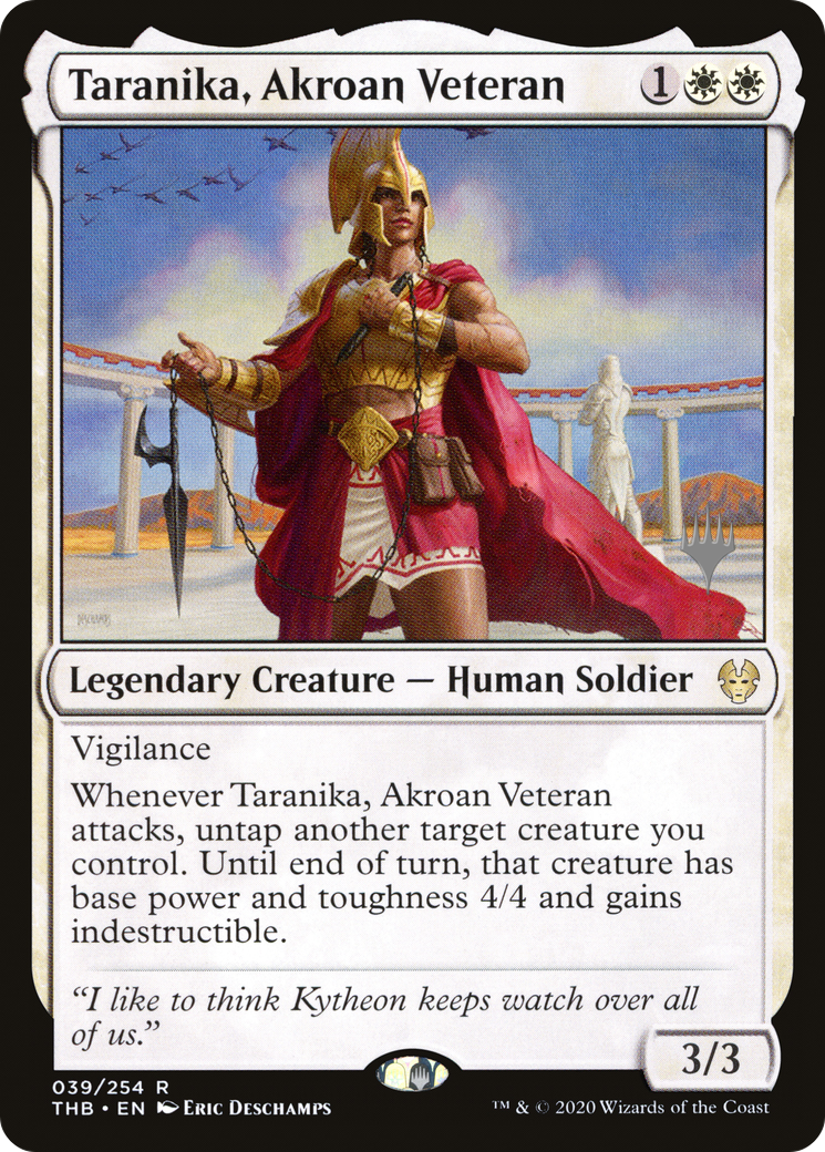 Taranika, Akroan Veteran (PPTHB-39P) [Theros Beyond Death Promos] Foil MTG Single Wizards of the Coast