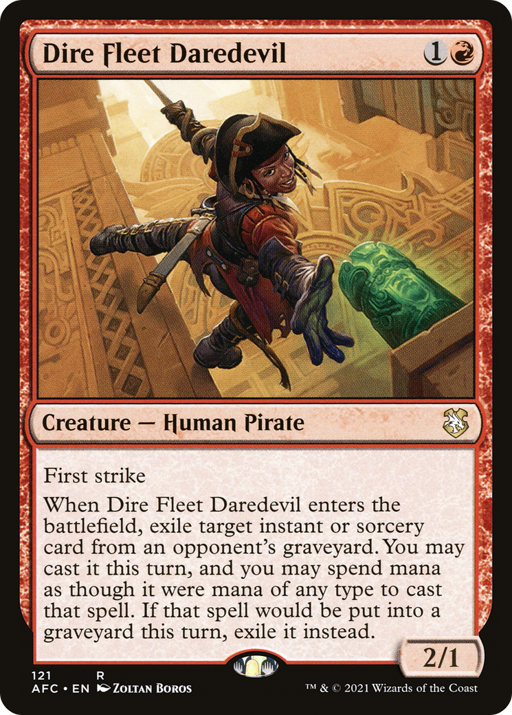 Dire Fleet Daredevil (AFC-121) [Forgotten Realms Commander] MTG Single Wizards of the Coast