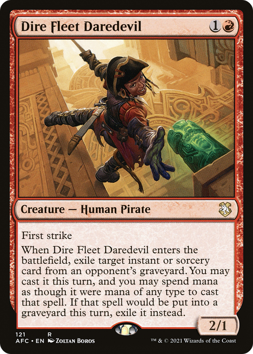 Dire Fleet Daredevil (AFC-121) [Forgotten Realms Commander] MTG Single Wizards of the Coast