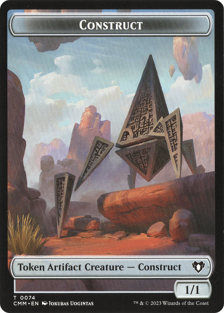 Thopter // Construct (0074) Double-Sided Token [Commander Masters Tokens] MTG Single Magic: The Gathering   