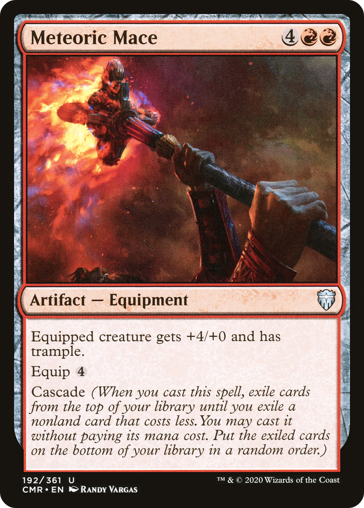 Meteoric Mace (CMR-192) [Commander Legends] MTG Single Wizards of the Coast