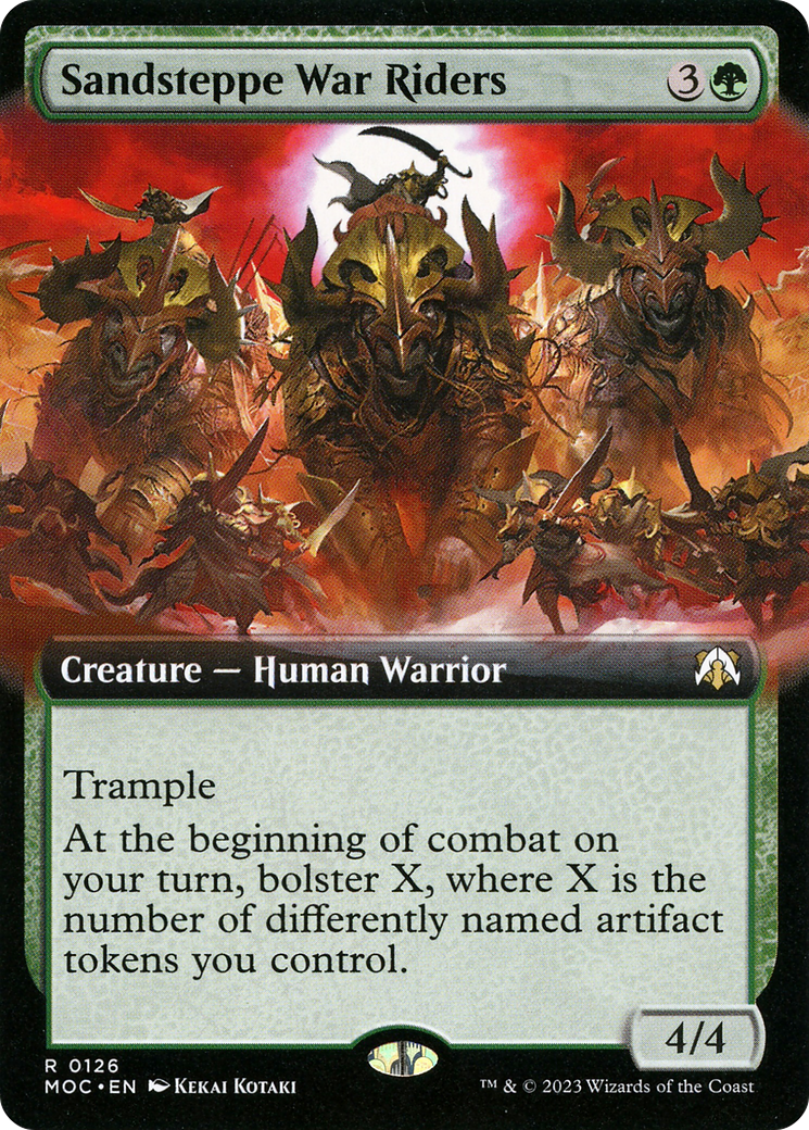 Sandsteppe War Riders (MOC-126) [March of the Machine Commander] (Extended Art) MTG Single Wizards of the Coast