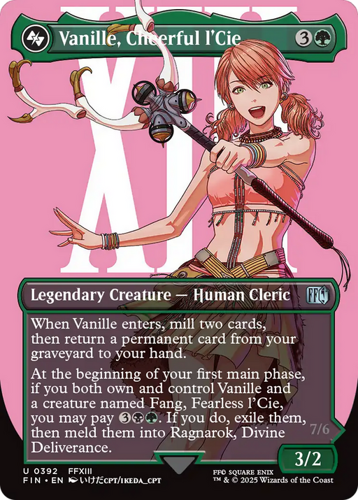 Vanille, Cheerful l'Cie (FIN-392) [FINAL FANTASY] (Borderless) Foil MTG Single Wizards of the Coast