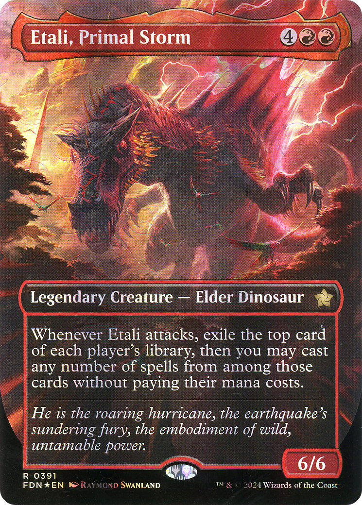 Etali, Primal Storm (Mana Foil) (FDN-391) [Foundations] (Borderless) Foil MTG Single Wizards of the Coast