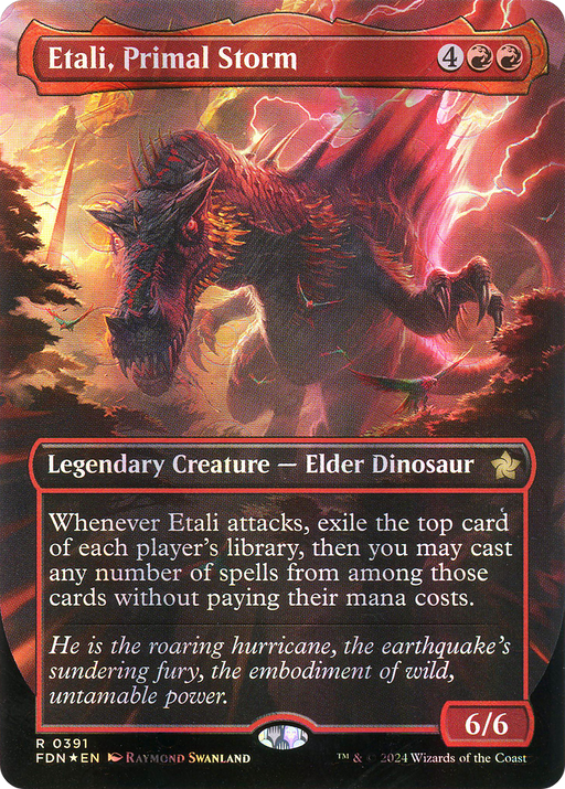 Etali, Primal Storm (Mana Foil) (FDN-391) [Foundations] (Borderless) Foil MTG Single Wizards of the Coast