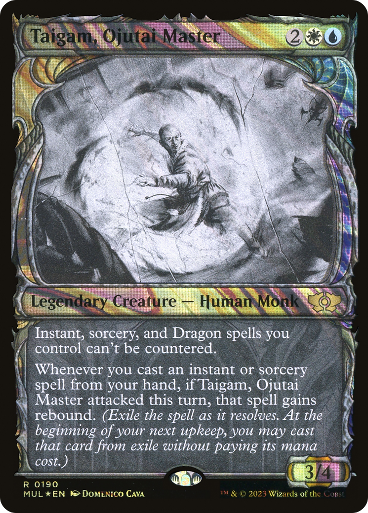 Taigam, Ojutai Master (MUL-190) [Multiverse Legends] (Showcase) Foil MTG Single Wizards of the Coast