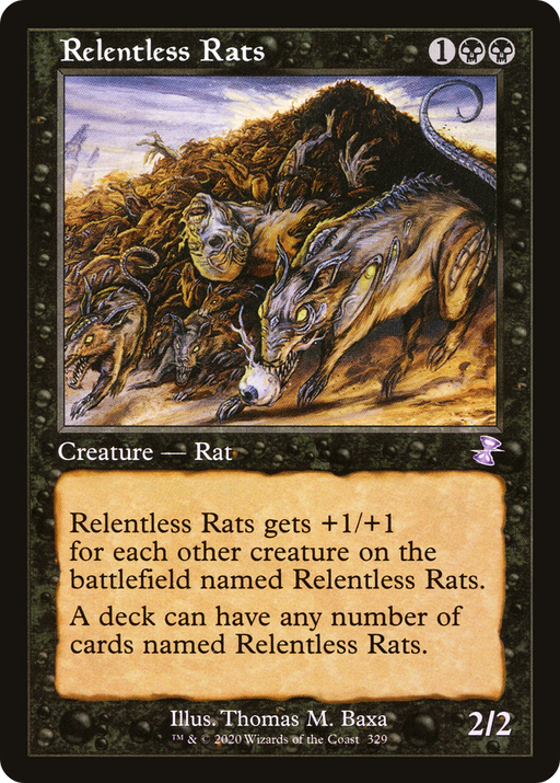 Relentless Rats (TSR-329) [Time Spiral Remastered] MTG Single Wizards of the Coast