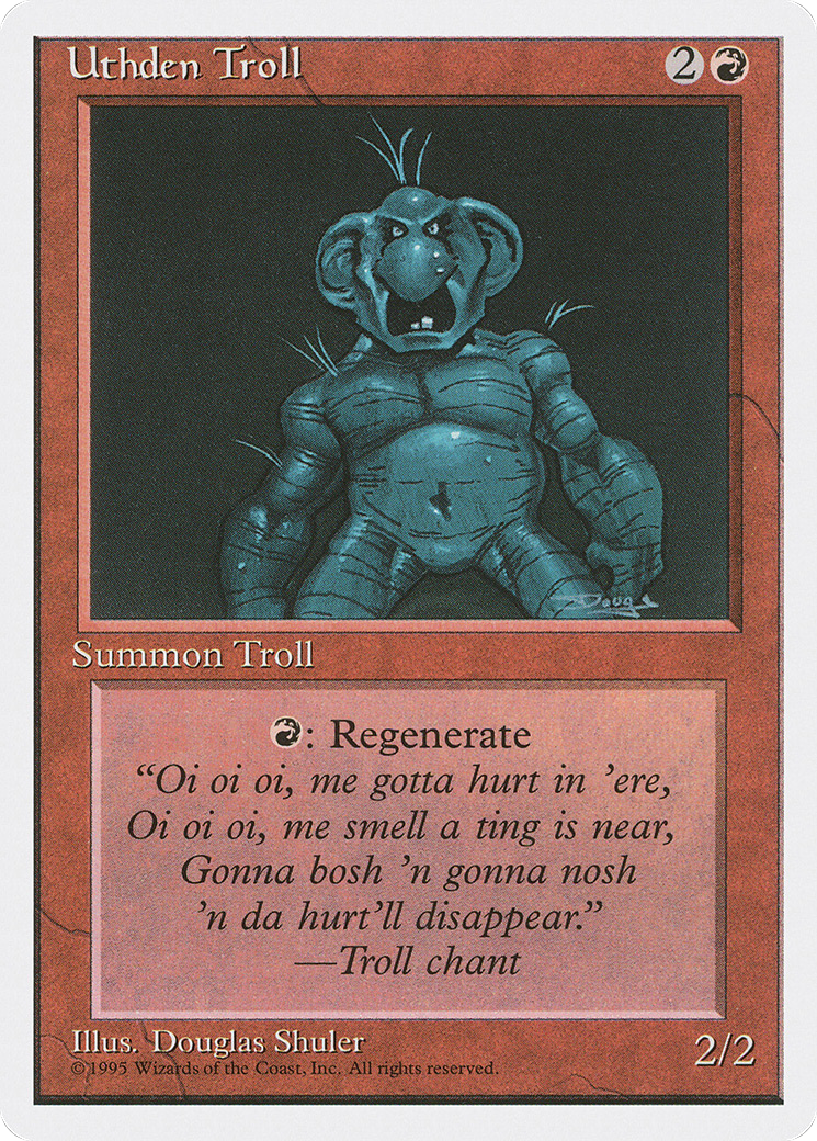 Uthden Troll (4ED-228) [Fourth Edition] MTG Single Wizards of the Coast
