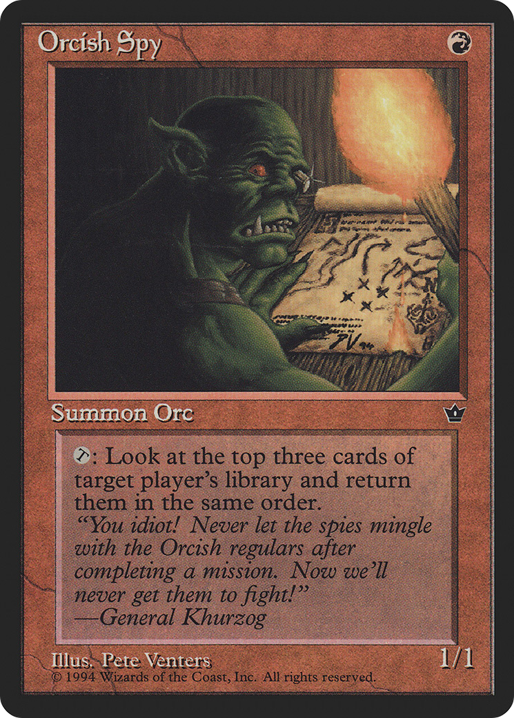 Orcish Spy (FEM-61C) [Fallen Empires] MTG Single Wizards of the Coast