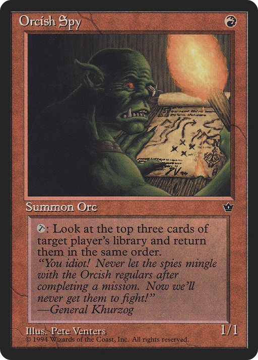 Orcish Spy (FEM-61C) [Fallen Empires] MTG Single Wizards of the Coast